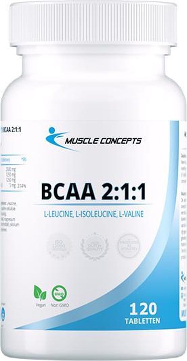 BCAA tabletten 2:1:1 - Aminozuren - 120 vegan tabletten | Muscle Concepts
