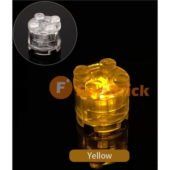 10 STUKS Multi Flash LED Licht Bouwstenen 2x2 Rond Baksteen MOC Speelgoed voor Stadsweg Assemblage Klassiek Cadeau 5PCS