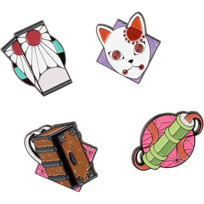 Demon Slayer Set Of 4 Pins