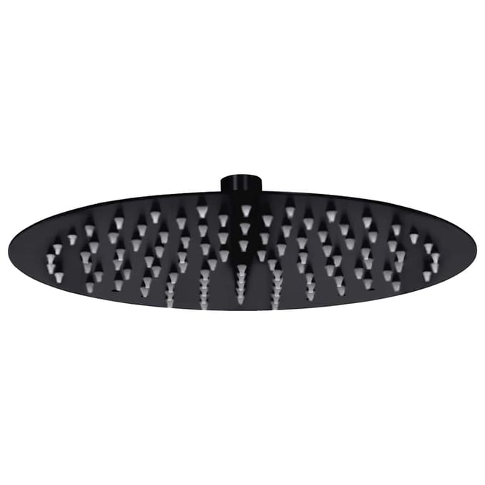 vidaXL - Regendouchekop - rond - 25 - cm - roestvrij - staal - zwart
