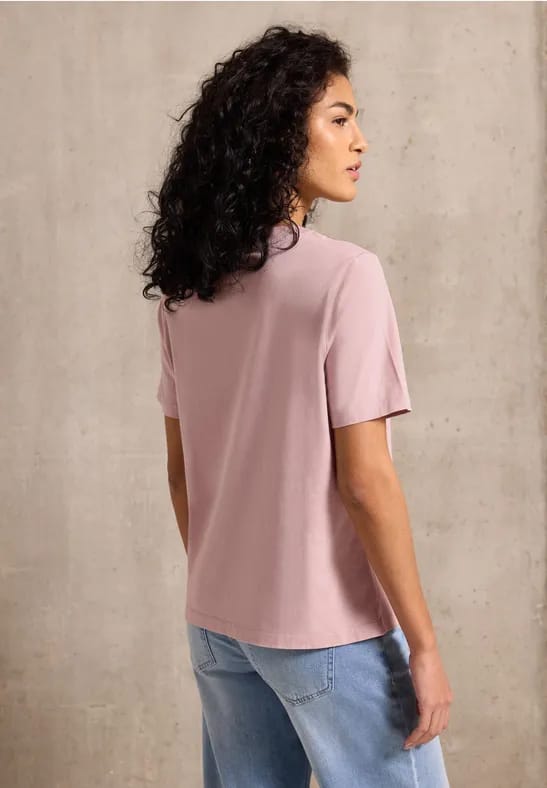 Shirt met verwassen look en print