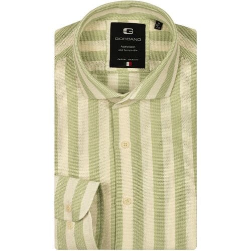 Giordano Overhemd Row Cutaway Structure Stripe Appel / male