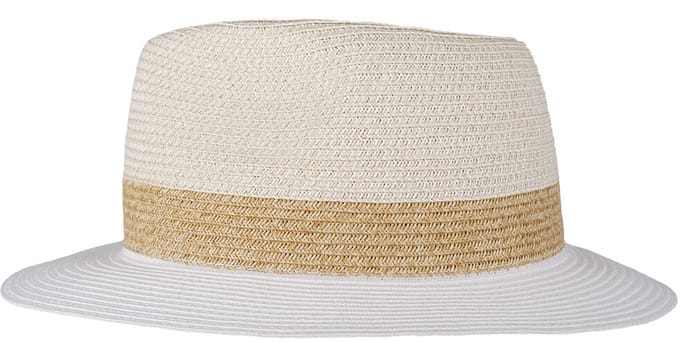 Hatland - UV-Zonnehoed voor vrouwen - Welcome - Wit - maat L/XL (61CM)