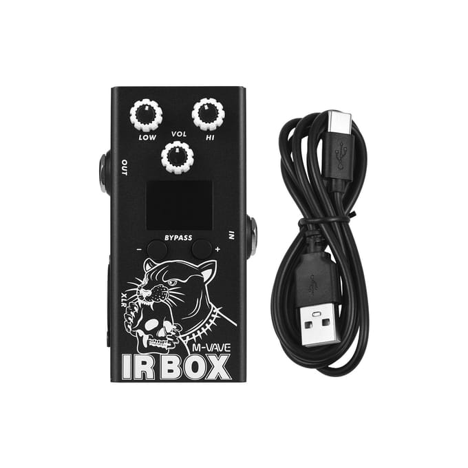 M-VAVE Gitaar IR Box Effectpedaal met IR-cabinet Impulsresponskasten Luidsprekersimulator XLR zwart