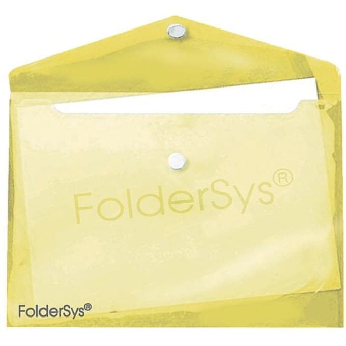 FolderSys documenthoes, A4 liggend, klittenbandsluiting, PP, geel