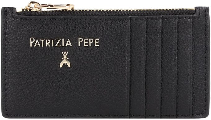 Patrizia Pepe Kredietkaart etui Leer 13 cm - 5 Sleuven - nero