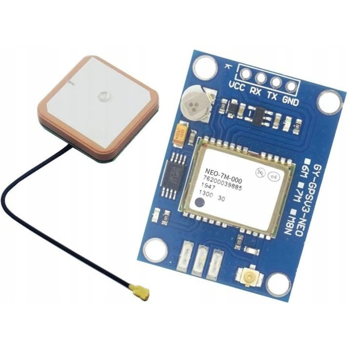 Rosfix GPS Module NEO-7M-V2 - Met Ceramische Antenne, GLONASS - 2,7–5,5V, UART 4800–230400bps
