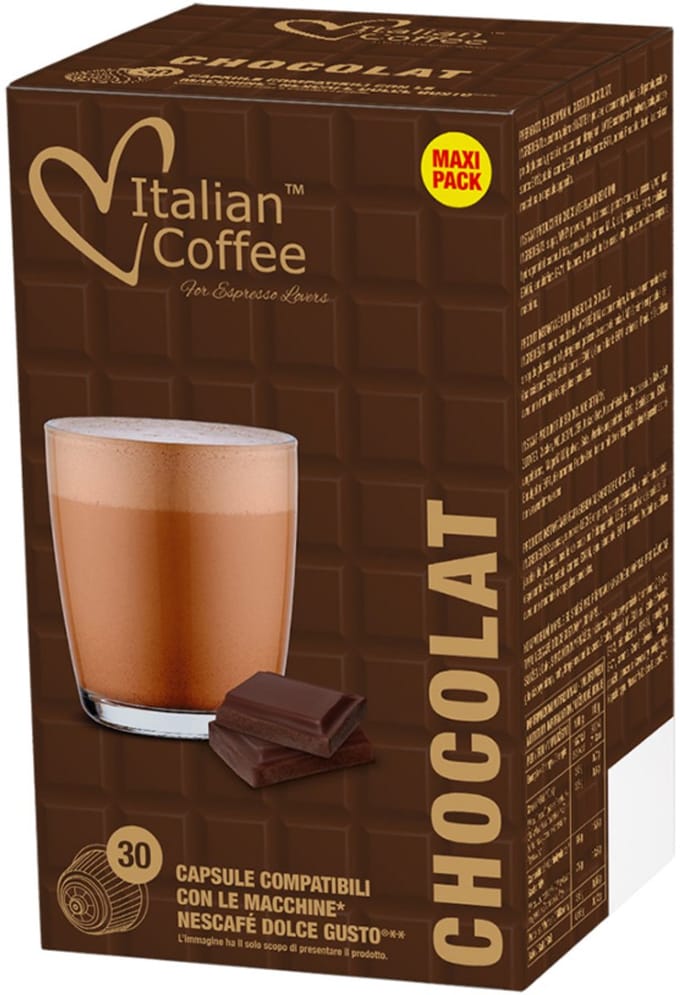 Italian Coffee Chocolade capsules Maxi Pack – Compatibel met Nescafé Dolce Gusto – 30 capsules