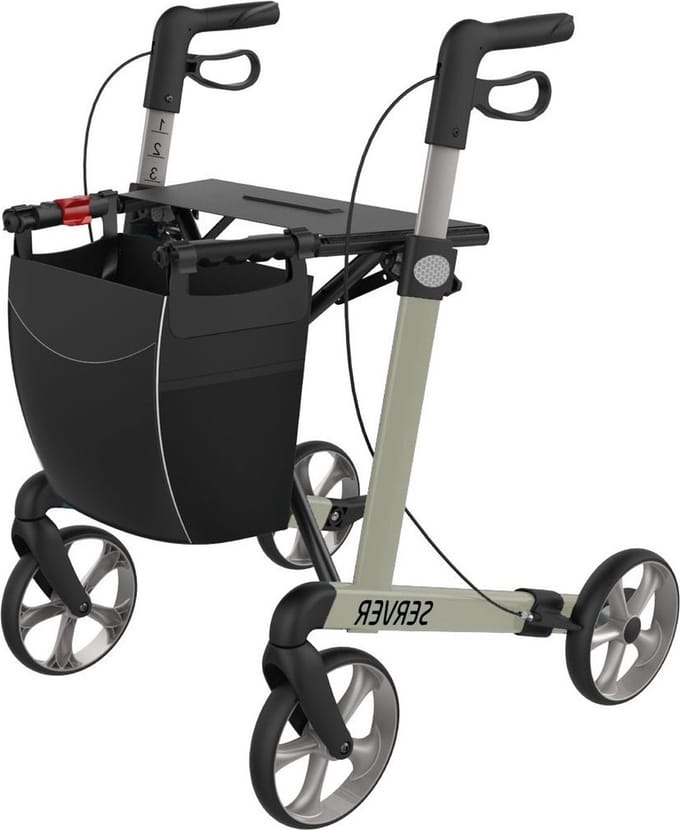 Server Lichtgewicht Rollator Champagne Medium - Standaard banden