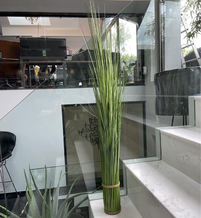 Kunstplant - Plant-chenille H. 119cm - Kunststof - Wit - SILUMEN