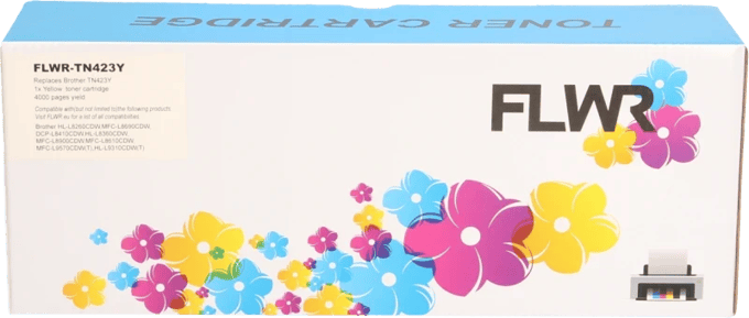 FLWR - Toner / TN-423 / Geel - geschikt voor Brother