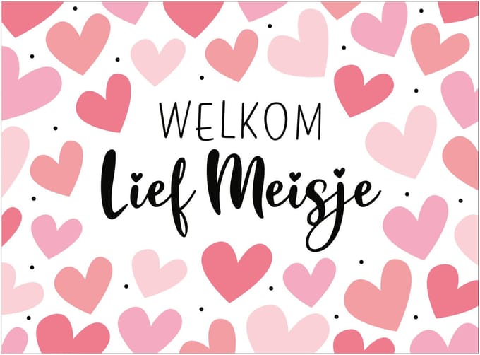 Kaart - Welkom lief meisje - Eyecandy - EC01-F
