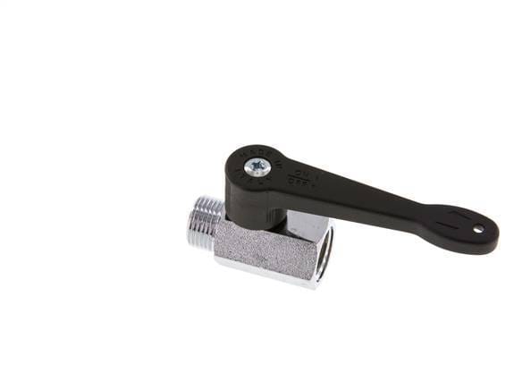 Buiten x Binnendraad G 3/8 inch 2-Weg Messing Mini-Kogelkraan Lange Hendel 15 Bar