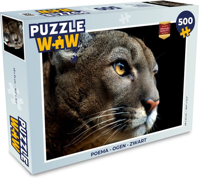 Puzzel Poema - Ogen - Zwart - Legpuzzel - Puzzel 500 stukjes