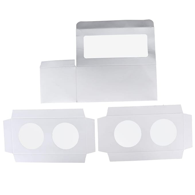 2 Gaats Cupcake Doos 25 STUKS Pak Cup Cake Raam Gezicht Dozen Display Muffin Bruiloft white