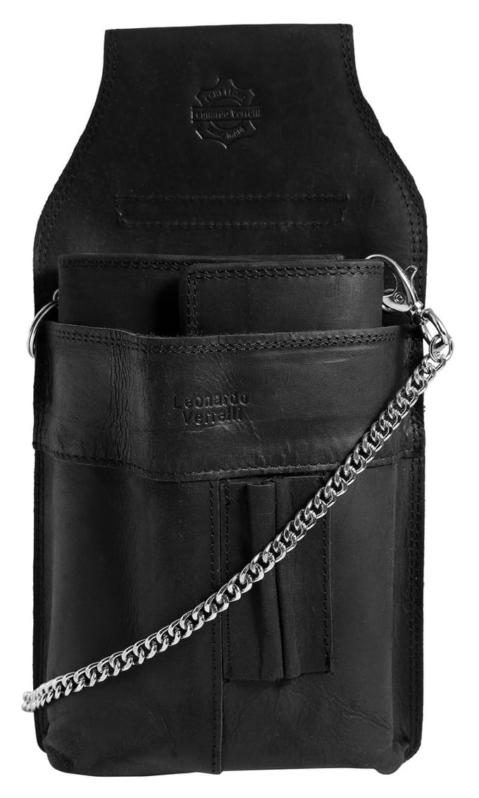 Leonardo Verrelli Leonardo Verrelli unisex portemonnee Echtleren kelnersportemonnee,