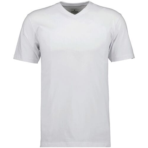 Ragman T-Shirt Uni V-Neck Single Jersey Wit / male