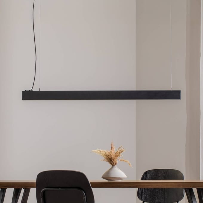 Luxe Zwarte LED Hanglamp 40W 4000K Modern Kantoor 18080 TK Lighting