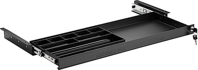 Document tray lockable steel 740 x 250 mm with drawer tray