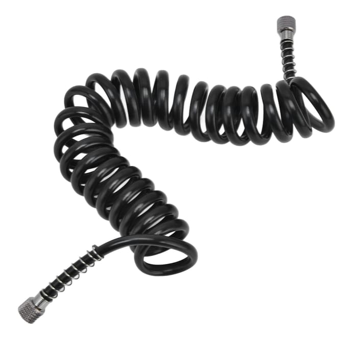 Luchtslang Polyurethaan Spiraal Luchtslang met G1/8 Binnendraad Koppelingen voor Verf Airbrush Accessoires wit