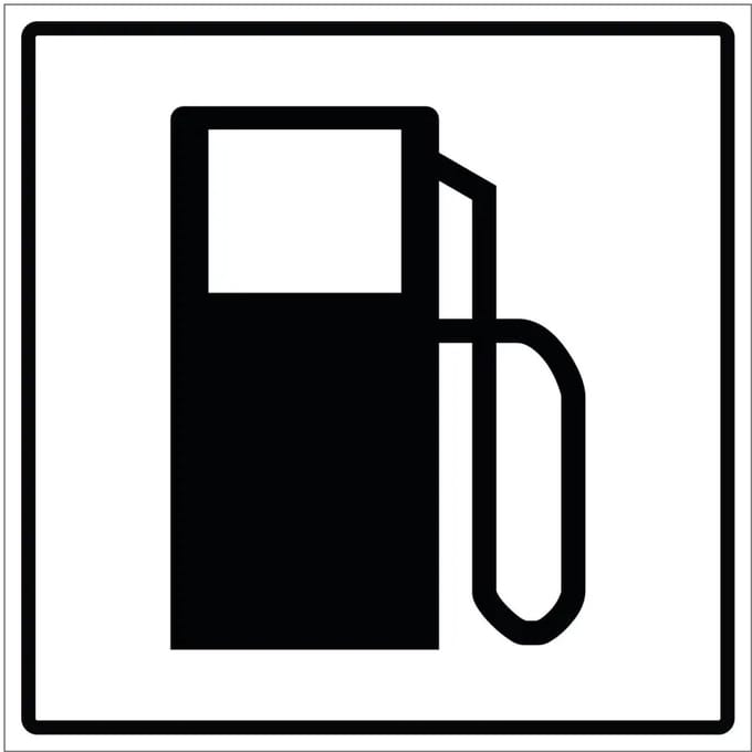 Benzinestation sticker | 10 x 10 cm