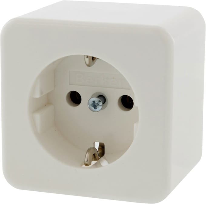 BERKER Opbouw wandcontactdoos (wcd) RA 1-voudig polarwit