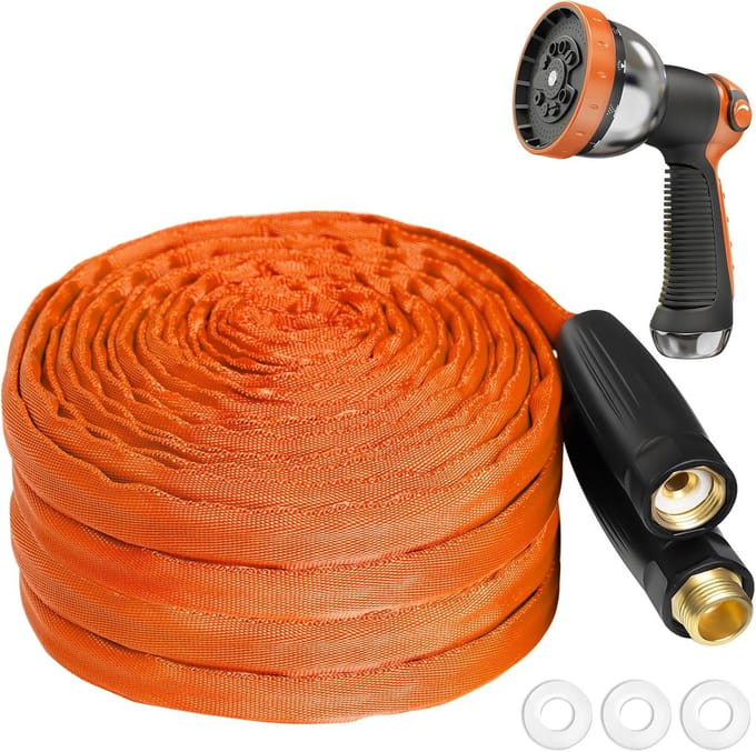 Tuinslang - Flexibele slang - Water geven - TPE materiaal - 30.5 meter - Oranje