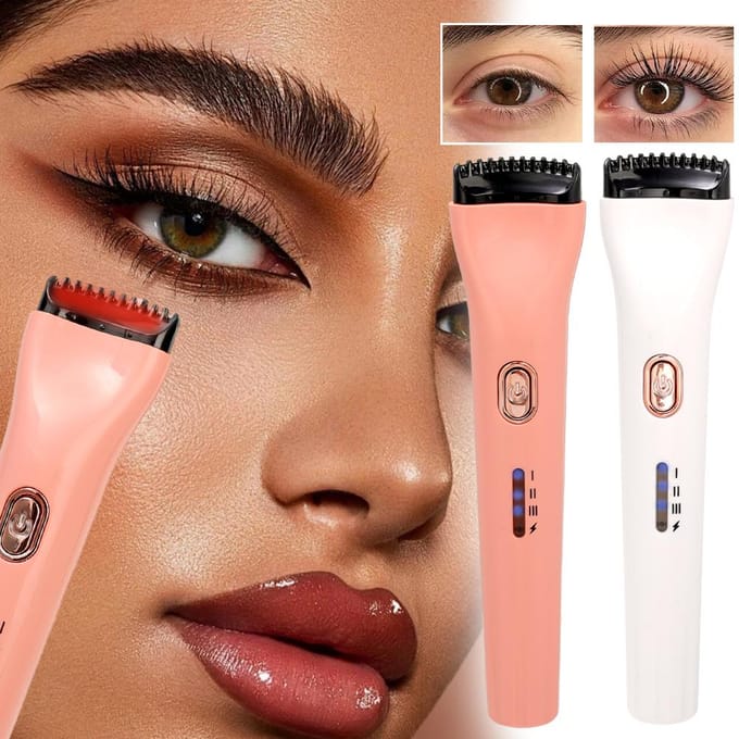 Recourbe-cils chauffant 10 secondes de chauffage rapide Recourbe-cils électrique Outil de maquillage pour cils à recourber longue durée rose