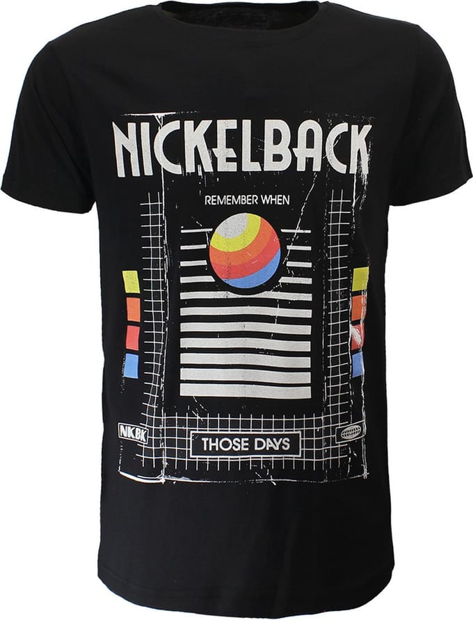 Nickelback Those Days VHS Tape T-Shirt - Officiële Merchandise - L