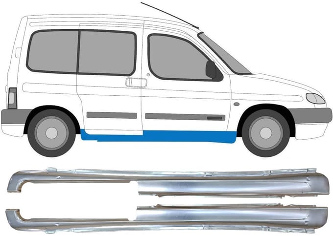 Reparatie dorpel voor Citroen Berlingo 1996-2008 / Links + Rechts / Set
