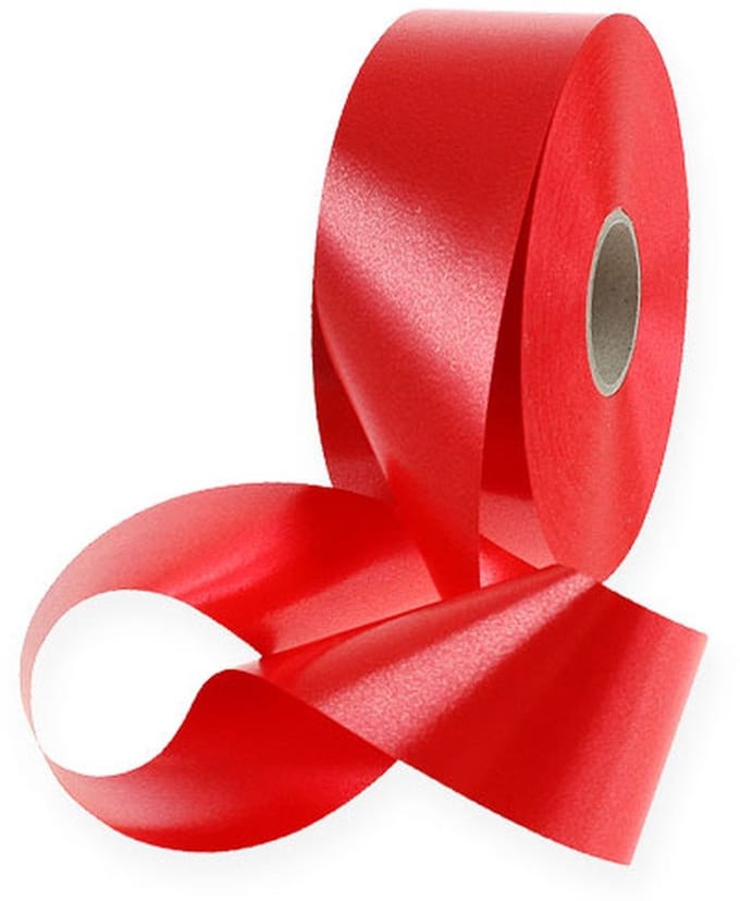 Krullint 50mm 100m rood