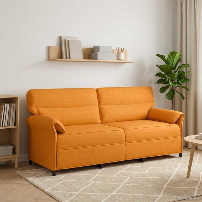 vidaXL - Bank - 100% - polyester - metalen - frame - MDF, - Multiplex