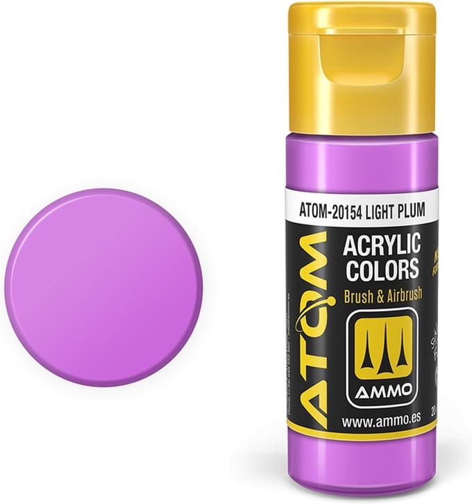 AMMO by Mig Jimenez Hobbyverf Acrylverf - MIG 20154 ATOM - Light Plum - Acryl - 20ml Verf flesje - 20 ml
