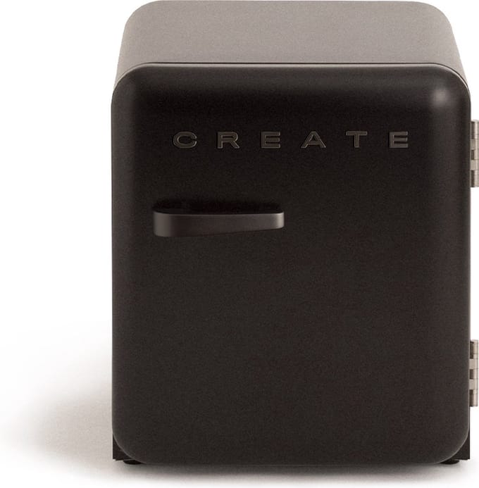CREATE - Koelkast in retrostijl - Zwart - Handvat Zwart - FRIDGE RETRO 48L