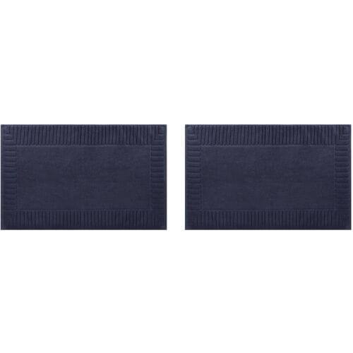 LIVARNO Set van 2 badstof douchematten, 80 x 50 cm (Blauw)