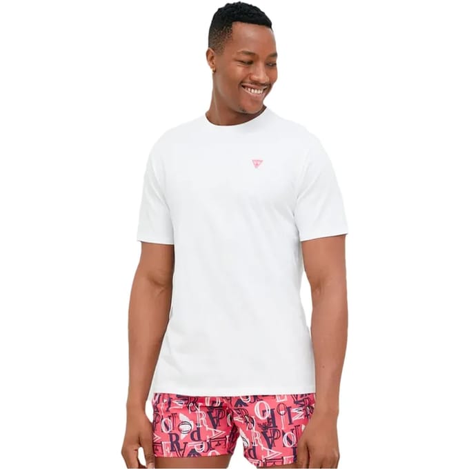 Guess Klassisches Logo Dreieck T-shirt voor heren