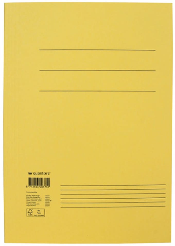 Dossiermap quantore folio 320 gr geel