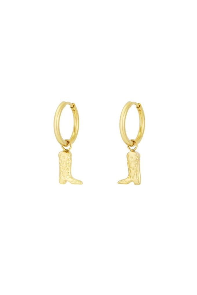 Bijoutheek Oorhangers Boots Goud / Laarzen hanger