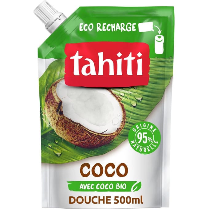 Kokos douchegel navulling 500ml - TAHITI (Verpakking van 6 stuks.) 1 pcs.