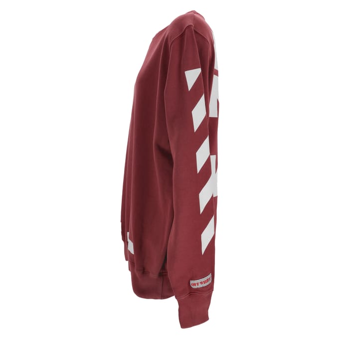 Off-White Diagonal Sweatshirt in rood katoen