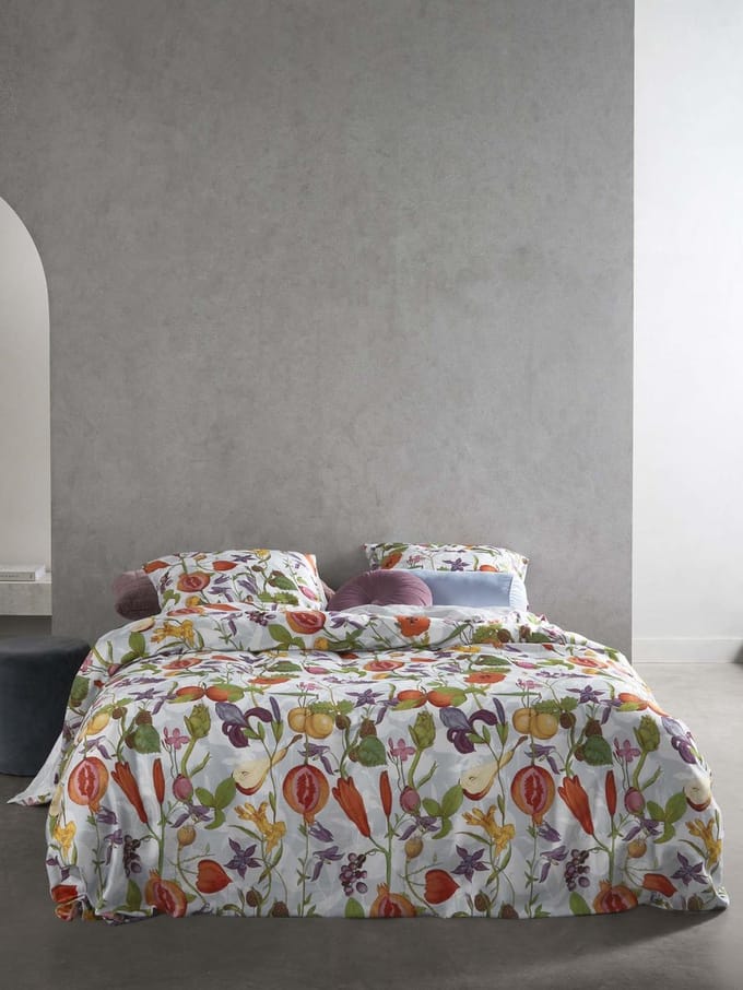 Essenza Phaedra Dekbedovertrek Hazy Blue - Lits-Jumeaux - 240x200/220 cm