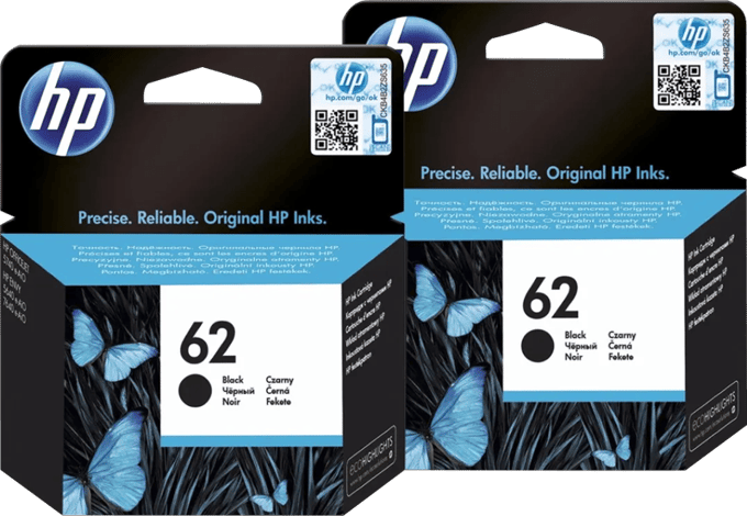 HP 62 Cartridges Zwart Duo Pack