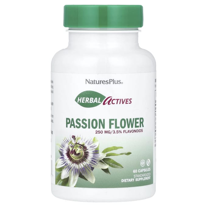 Kruiden Actief, Passiebloem, 250 mg, 60 vegetarische capsules