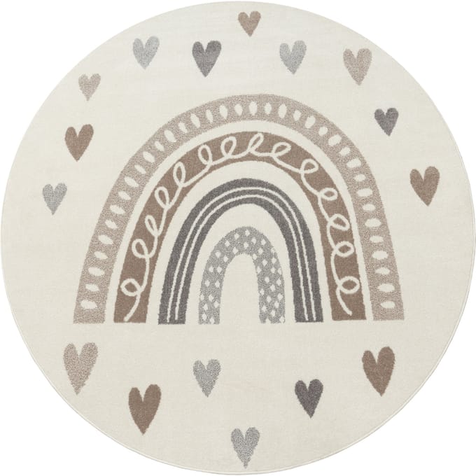 Kindertapijt Ninique beige 160 cm rond