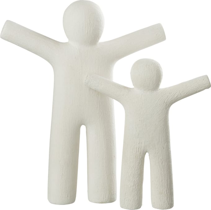 J-Line figuur P'tit Maurice Ruw Finish - polyresin - wit - large