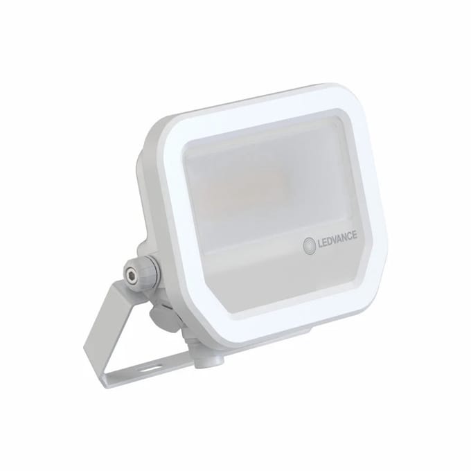 Ledvance LED Floodlight Aluminium Wit 8W 1200lm 100D - 840 Koel Wit | IP66 - Symmetrisch