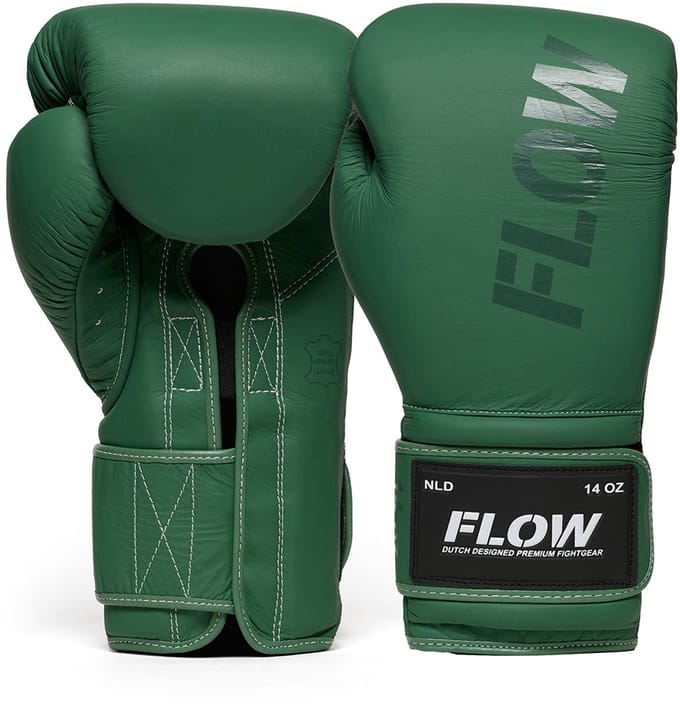 Flow - Challenge Bokshandschoenen - Echt Leer - Groen 12 oz