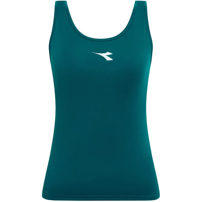 Diadora Court Tanktop Dames-donkergroen