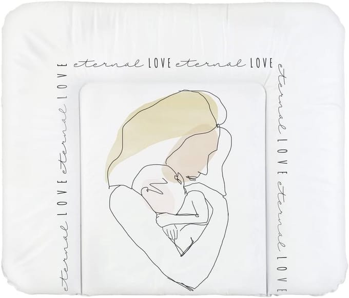 Extra Brede Commode Mat met Liefdevol Lijntekening Ontwerp voor Baby's