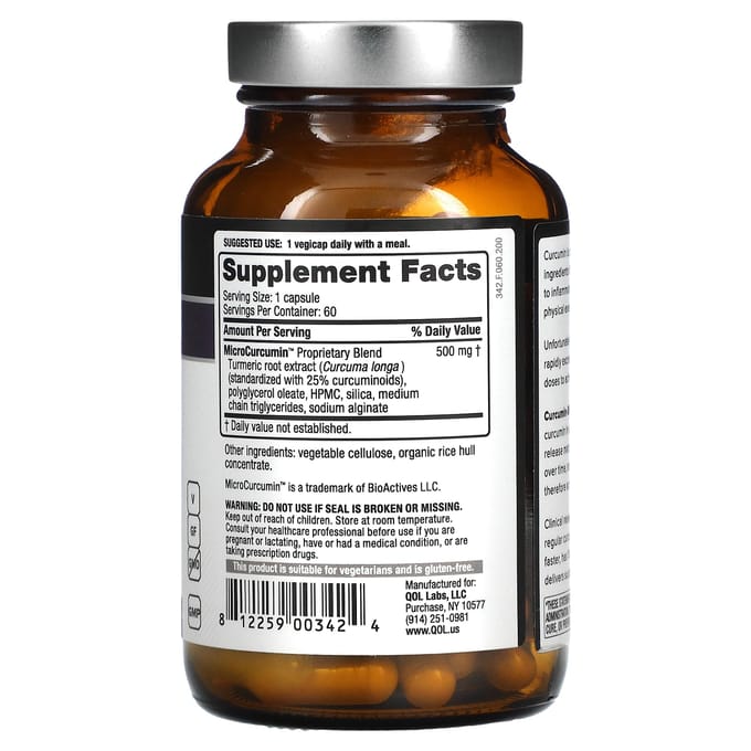 Kwaliteit van Leven, Curcumine-SR, 60 Veggie Capsules